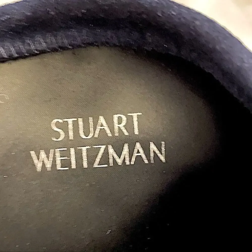 Stuart Weitzman Lowland Over-The-Knee Suede Boots in Navy Size 5